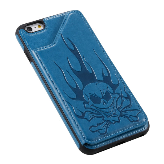 Skull head textured case with built-in stand, fits iPhone 6s Plus and Plus models