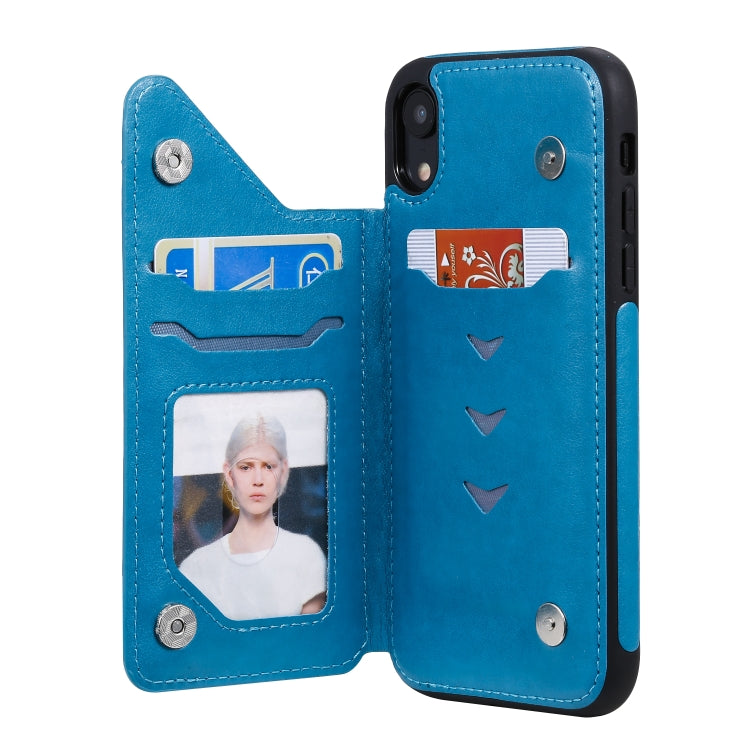 Skull Embossing PU Leather Wallet Case with Card Slots for iPhone XR