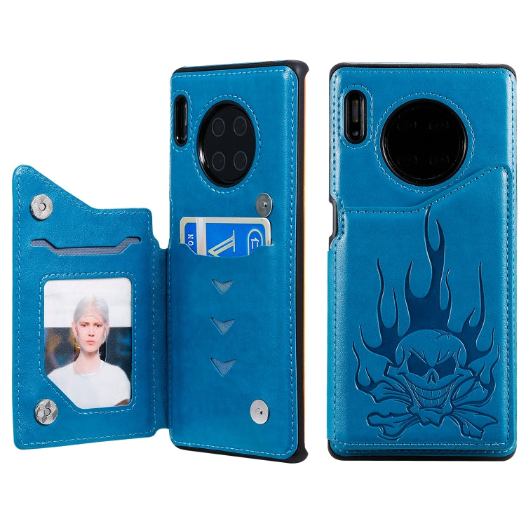 Skull Embossing Shockproof Case with Holder Card Slots for Samsung Galaxy S10/S10e