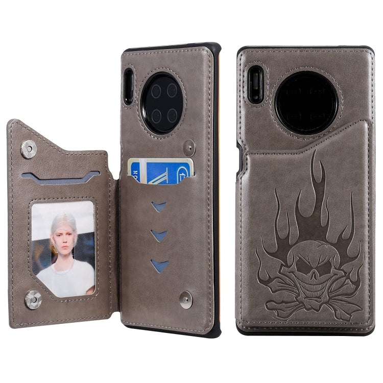 Skull Embossing Shockproof Case with Holder Card Slots for Samsung Galaxy S10/S10e