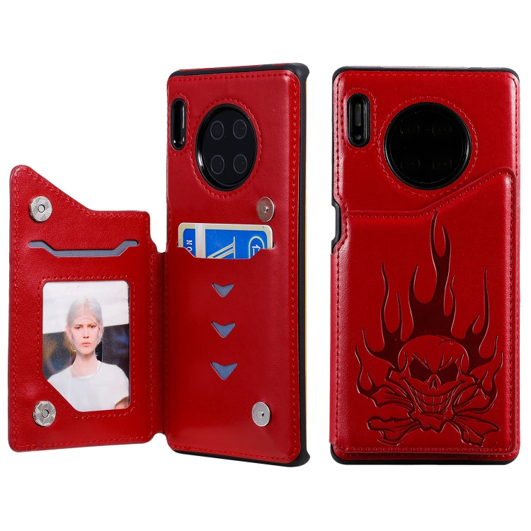 Skull Embossing Shockproof Case with Holder Card Slots for Samsung Galaxy S10/S10e