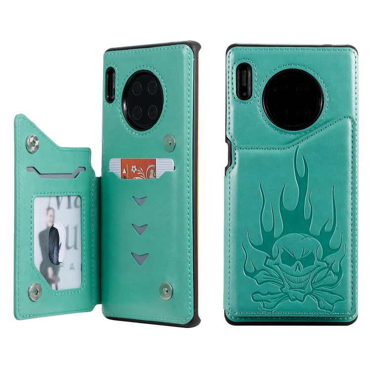 Skull Embossing Shockproof Case with Holder Card Slots for Samsung Galaxy S10/S10e