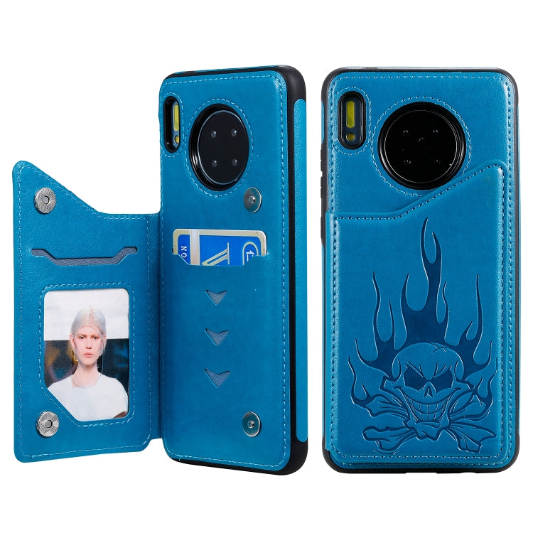 Skull Embossing Shockproof Case with Holder Card Slots for Samsung Galaxy S10/S10e