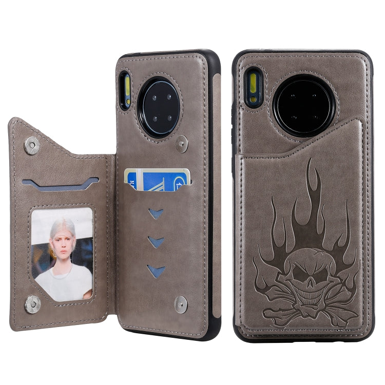 Skull Embossing Shockproof Case with Holder Card Slots for Samsung Galaxy S10/S10e