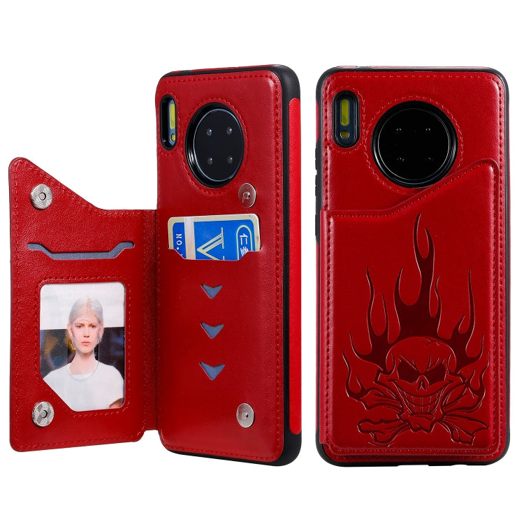 Skull Embossing Shockproof Case with Holder Card Slots for Samsung Galaxy S10/S10e
