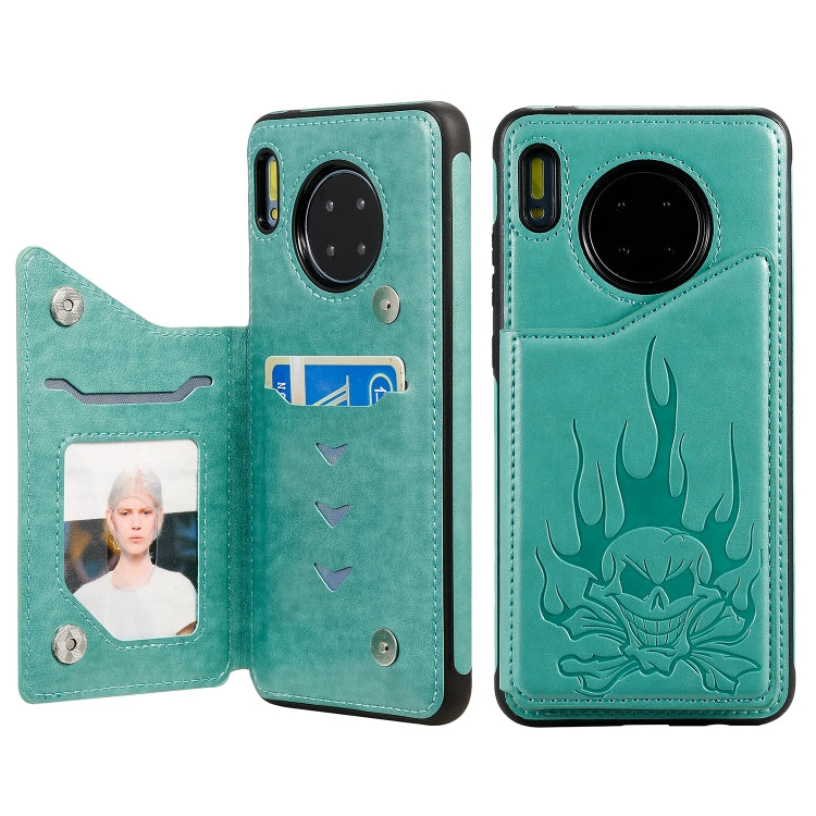 Skull Embossing Shockproof Case with Holder Card Slots for Samsung Galaxy S10/S10e