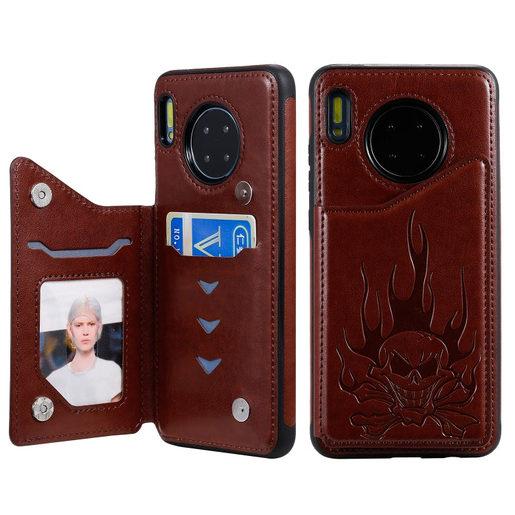 Skull Embossing Shockproof Case with Holder Card Slots for Samsung Galaxy S10/S10e