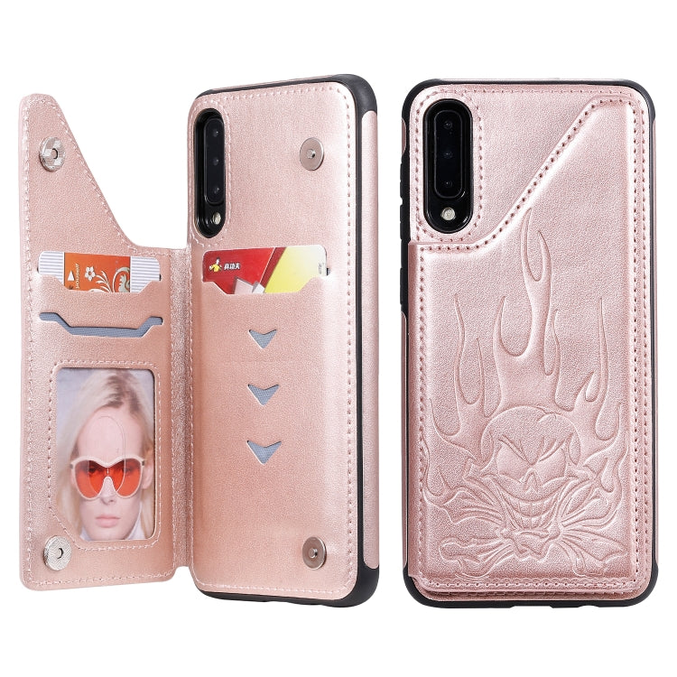 Skull Embossing PU Leather Wallet Case with Card Slots for iPhone XR