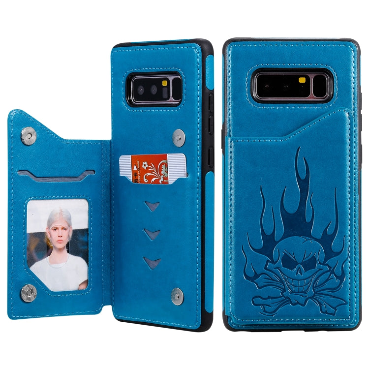 Skull Embossing PU Leather Wallet Case with Card Slots for iPhone XR