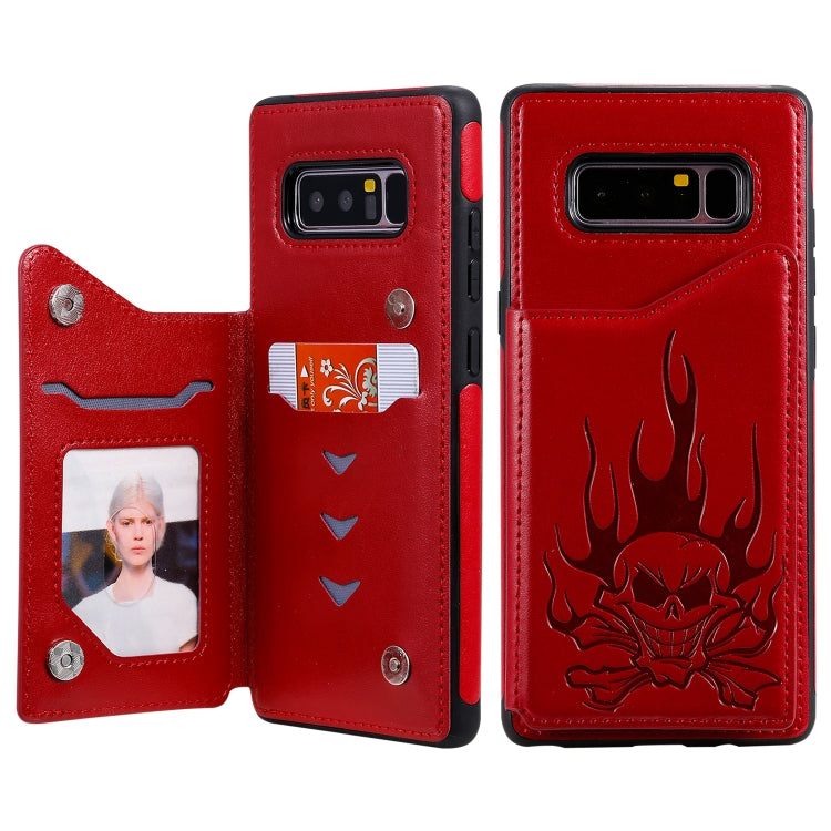Skull Embossing PU Leather Wallet Case with Card Slots for iPhone XR