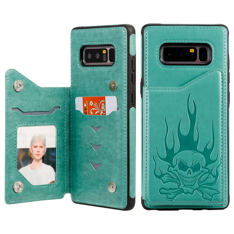 Skull Embossing PU Leather Wallet Case with Card Slots for iPhone XR