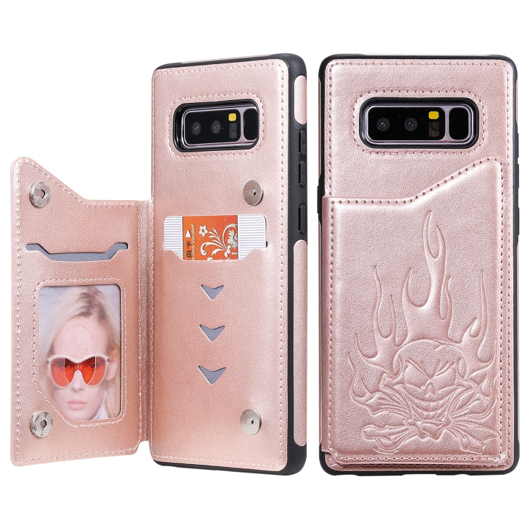Skull Embossing PU Leather Wallet Case with Card Slots for iPhone XR