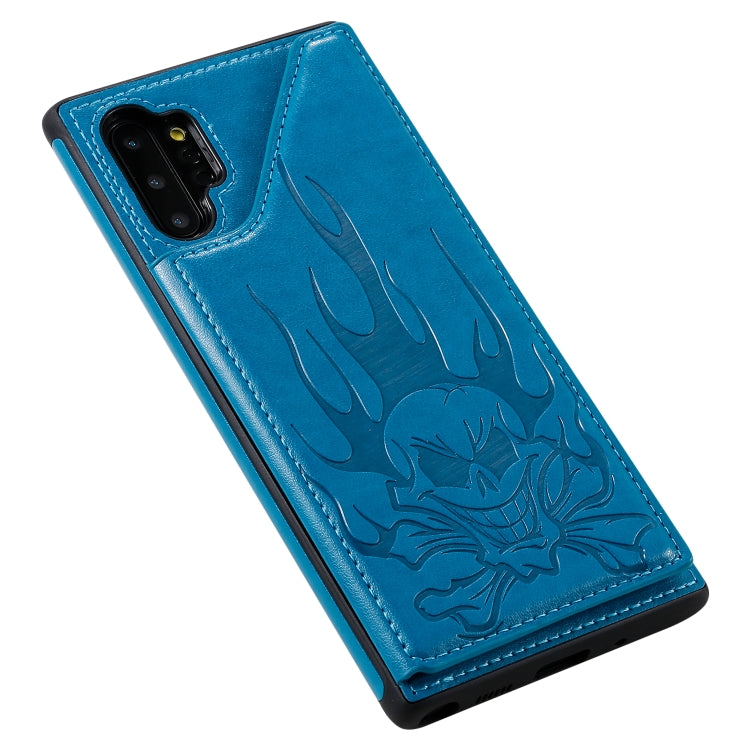 Skull Head Embossing PU Leather Wallet Case for Samsung Galaxy Note10+ Note10 S8 S8+