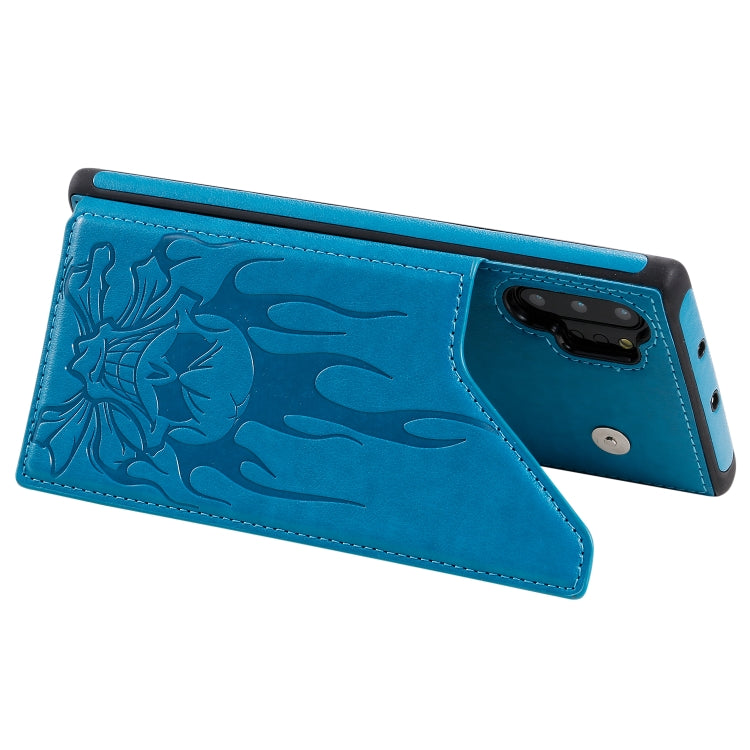 Skull Head Embossing PU Leather Wallet Case for Samsung Galaxy Note10+ Note10 S8 S8+