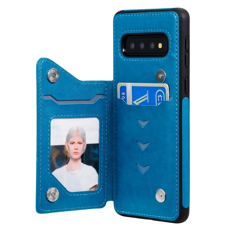 Skull Embossing Shockproof Case with Holder Card Slots for Samsung Galaxy S10/S10e