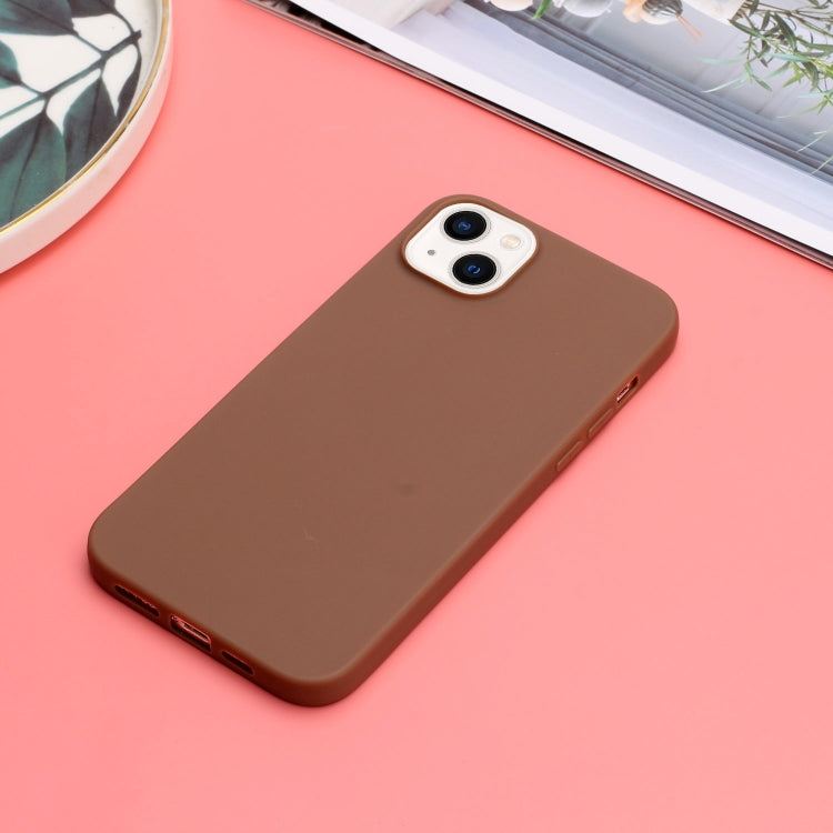 Solid Color Frosted Silicone Phone Case, For iPhone 14, For iPhone 14 Plus, For iPhone 14 Pro