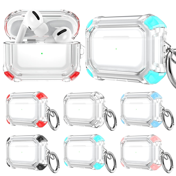 Étui antichoc bicolore en PC avec crochet pour écouteurs AirPods Pro 2