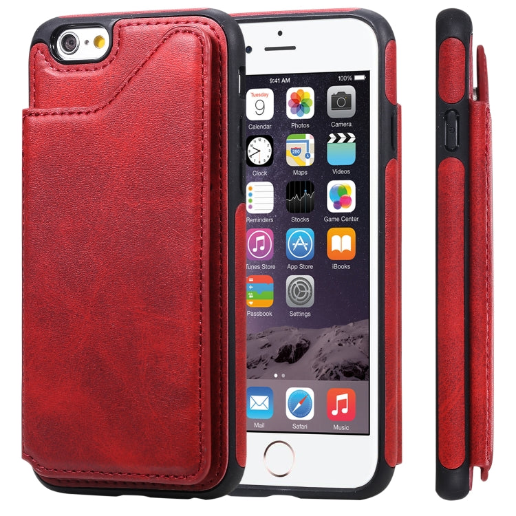 Shockproof Calf Texture Protective Case with Holder & Card Slots & Frame, For iPhone 6, For iPhone 6 Plus, For iPhone 7 / 8, For iPhone 7 Plus / 8 Plus