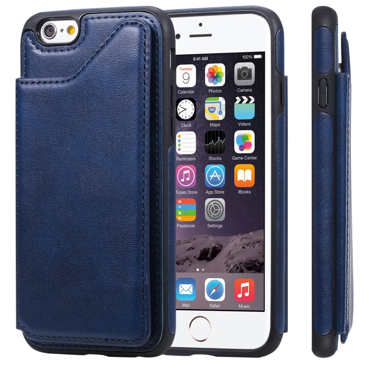 Shockproof Calf Texture Protective Case with Holder & Card Slots & Frame, For iPhone 6, For iPhone 6 Plus, For iPhone 7 / 8, For iPhone 7 Plus / 8 Plus