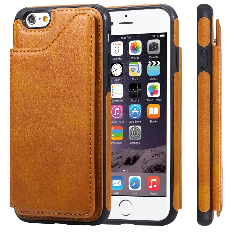 Shockproof Calf Texture Protective Case with Holder & Card Slots & Frame, For iPhone 6, For iPhone 6 Plus, For iPhone 7 / 8, For iPhone 7 Plus / 8 Plus