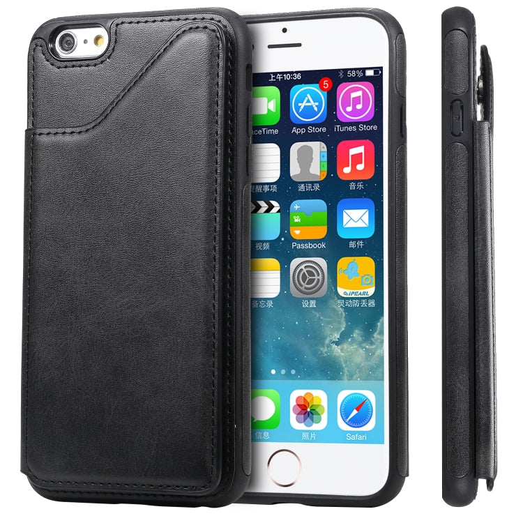 Shockproof Calf Texture Protective Case with Holder & Card Slots & Frame, For iPhone 6, For iPhone 6 Plus, For iPhone 7 / 8, For iPhone 7 Plus / 8 Plus