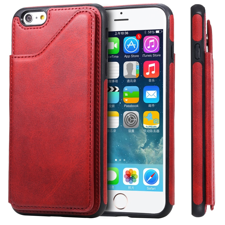 Shockproof Calf Texture Protective Case with Holder & Card Slots & Frame, For iPhone 6, For iPhone 6 Plus, For iPhone 7 / 8, For iPhone 7 Plus / 8 Plus