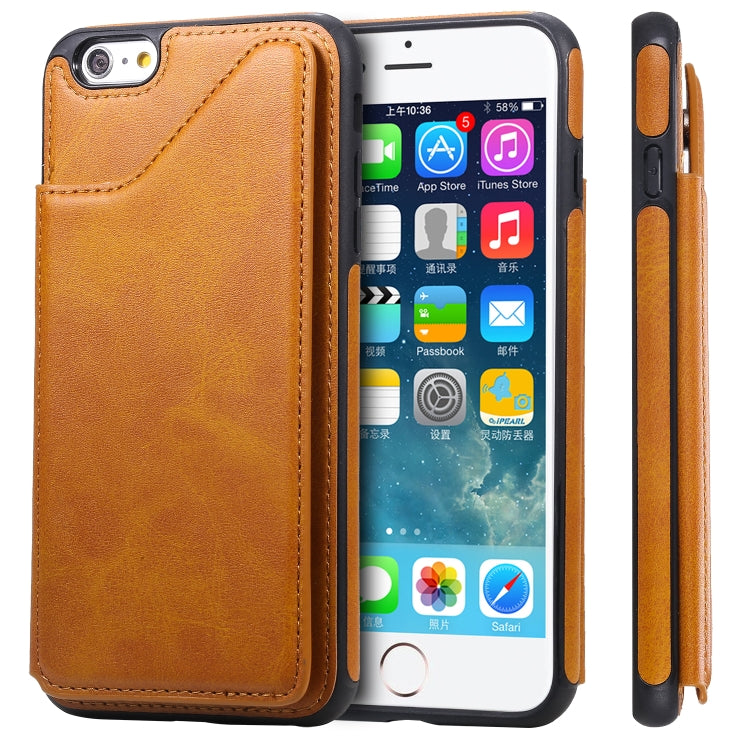 Shockproof Calf Texture Protective Case with Holder & Card Slots & Frame, For iPhone 6, For iPhone 6 Plus, For iPhone 7 / 8, For iPhone 7 Plus / 8 Plus