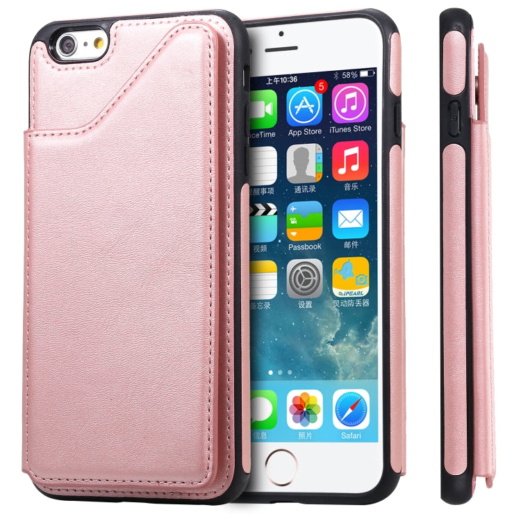 Shockproof Calf Texture Protective Case with Holder & Card Slots & Frame, For iPhone 6, For iPhone 6 Plus, For iPhone 7 / 8, For iPhone 7 Plus / 8 Plus