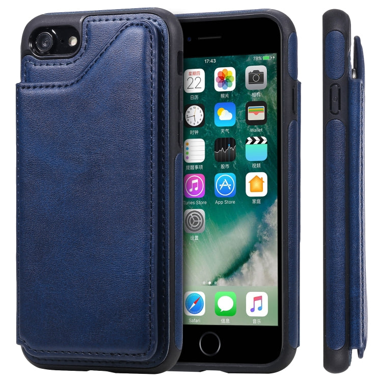 Shockproof Calf Texture Protective Case with Holder & Card Slots & Frame, For iPhone 6, For iPhone 6 Plus, For iPhone 7 / 8, For iPhone 7 Plus / 8 Plus