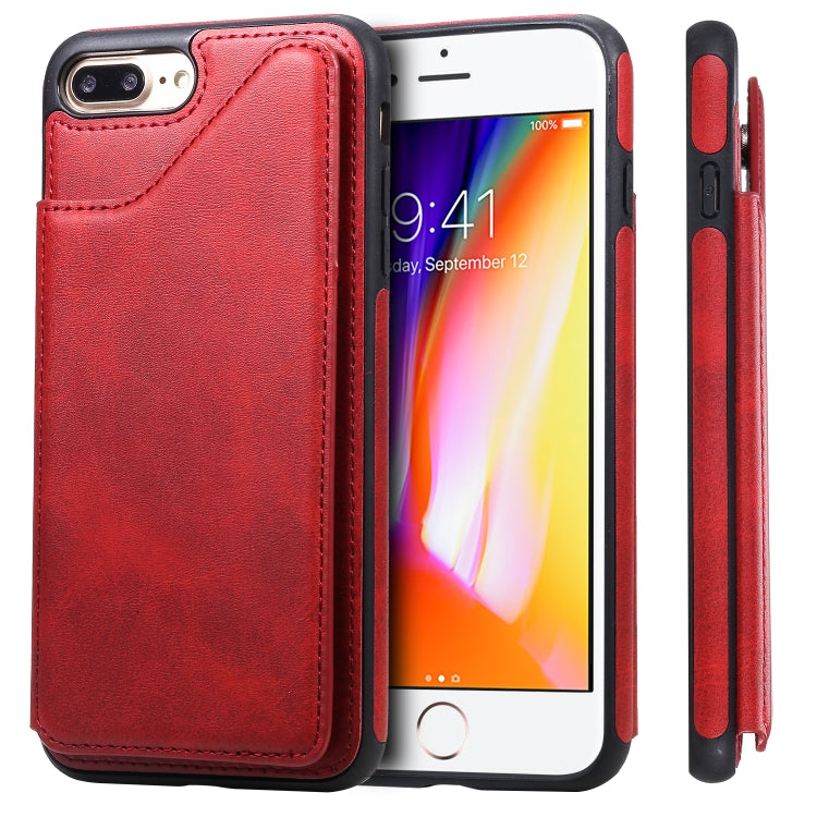Shockproof Calf Texture Protective Case with Holder & Card Slots & Frame, For iPhone 6, For iPhone 6 Plus, For iPhone 7 / 8, For iPhone 7 Plus / 8 Plus
