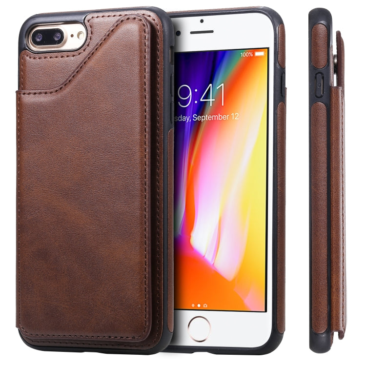 Shockproof Calf Texture Protective Case with Holder & Card Slots & Frame, For iPhone 6, For iPhone 6 Plus, For iPhone 7 / 8, For iPhone 7 Plus / 8 Plus