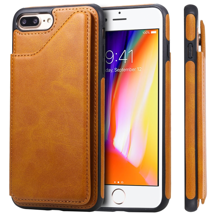Shockproof Calf Texture Protective Case with Holder & Card Slots & Frame, For iPhone 6, For iPhone 6 Plus, For iPhone 7 / 8, For iPhone 7 Plus / 8 Plus