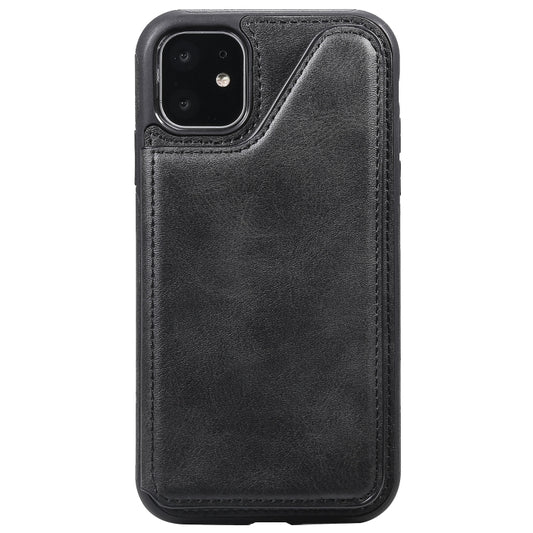 Protective iPhone 11 Pro case featuring textured calf leather design and frame