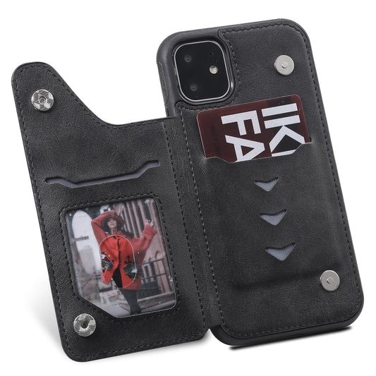 Durable calf texture case for iPhone 11 Pro Max with built-in card storage