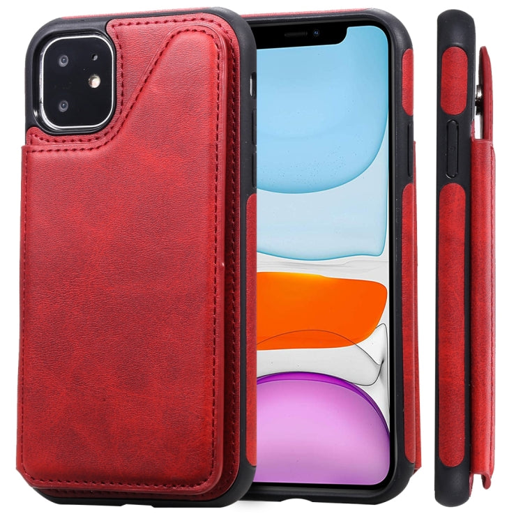 Shockproof Calf Texture Protective Case with Holder & Card Slots & Frame, For iPhone 11, For iPhone 11 Pro, For iPhone 11 Pro Max, For iPhone X