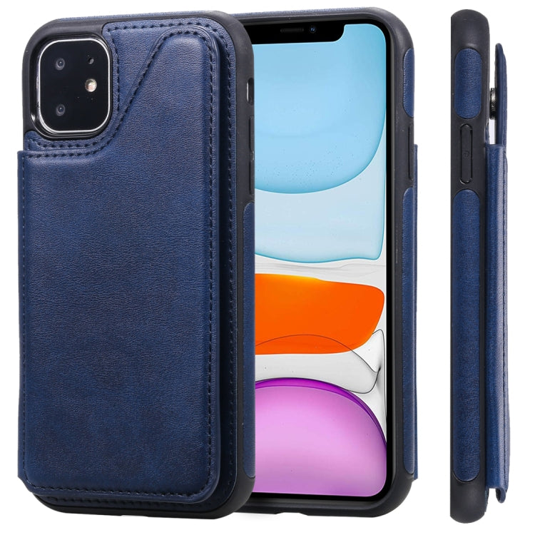 Shockproof Calf Texture Protective Case with Holder & Card Slots & Frame, For iPhone 11, For iPhone 11 Pro, For iPhone 11 Pro Max, For iPhone X