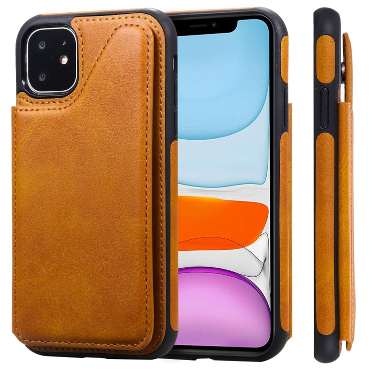 Shockproof Calf Texture Protective Case with Holder & Card Slots & Frame, For iPhone 11, For iPhone 11 Pro, For iPhone 11 Pro Max, For iPhone X