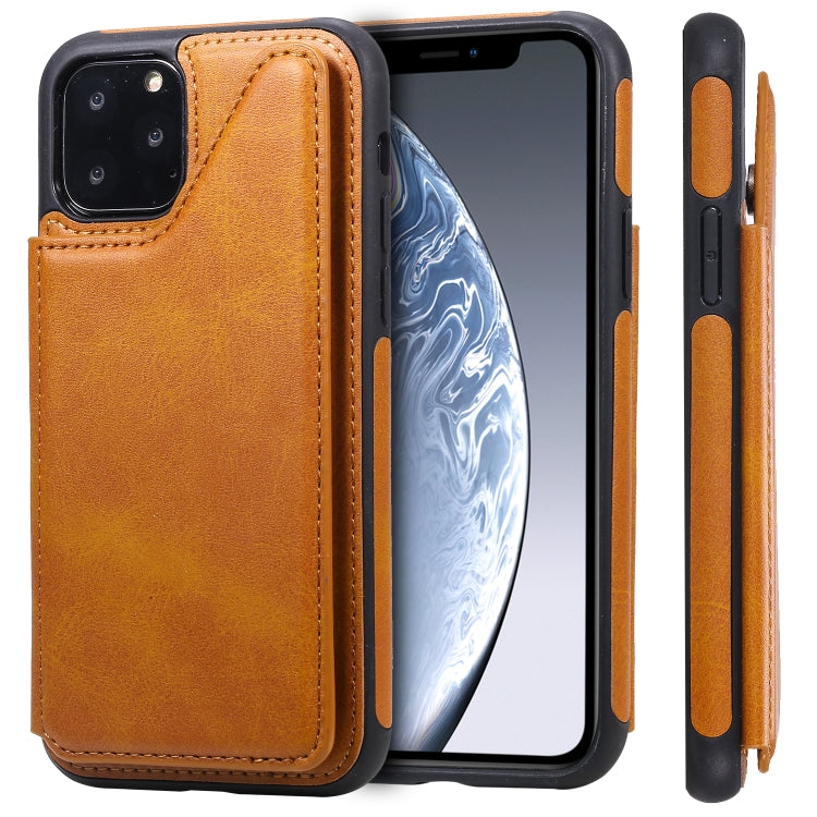 Shockproof Calf Texture Protective Case with Holder & Card Slots & Frame, For iPhone 11, For iPhone 11 Pro, For iPhone 11 Pro Max, For iPhone X