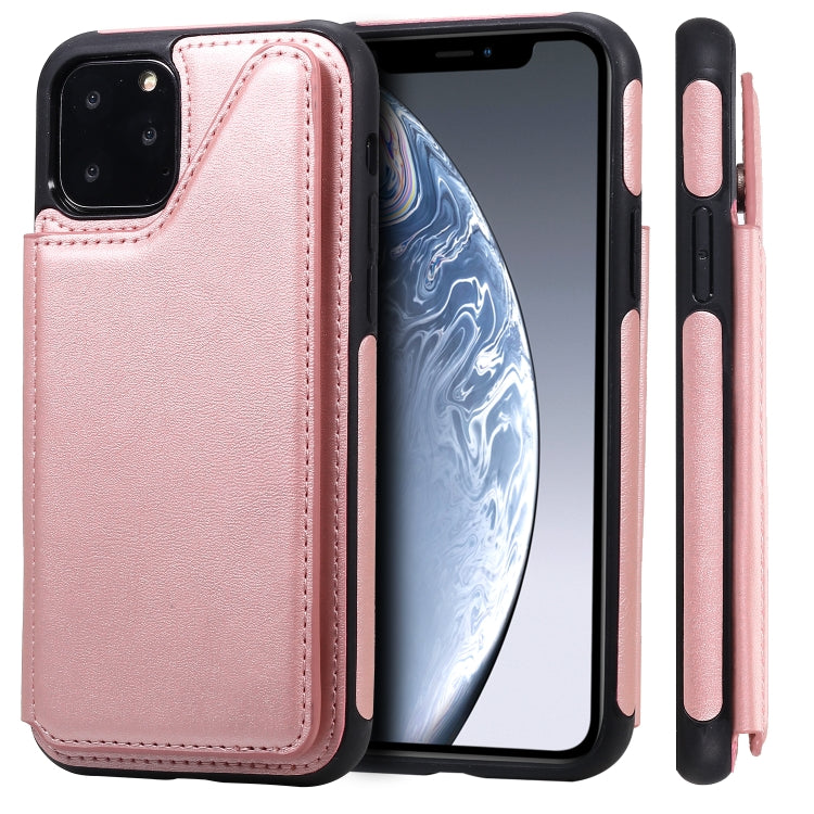 Shockproof Calf Texture Protective Case with Holder & Card Slots & Frame, For iPhone 11, For iPhone 11 Pro, For iPhone 11 Pro Max, For iPhone X