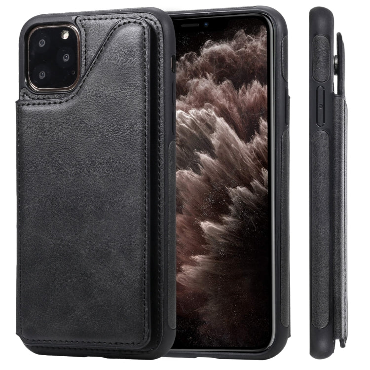 Shockproof Calf Texture Protective Case with Holder & Card Slots & Frame, For iPhone 11, For iPhone 11 Pro, For iPhone 11 Pro Max, For iPhone X