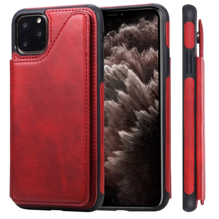 Shockproof Calf Texture Protective Case with Holder & Card Slots & Frame, For iPhone 11, For iPhone 11 Pro, For iPhone 11 Pro Max, For iPhone X