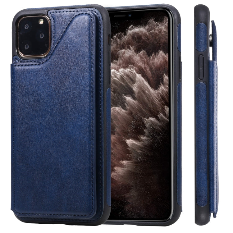 Shockproof Calf Texture Protective Case with Holder & Card Slots & Frame, For iPhone 11, For iPhone 11 Pro, For iPhone 11 Pro Max, For iPhone X