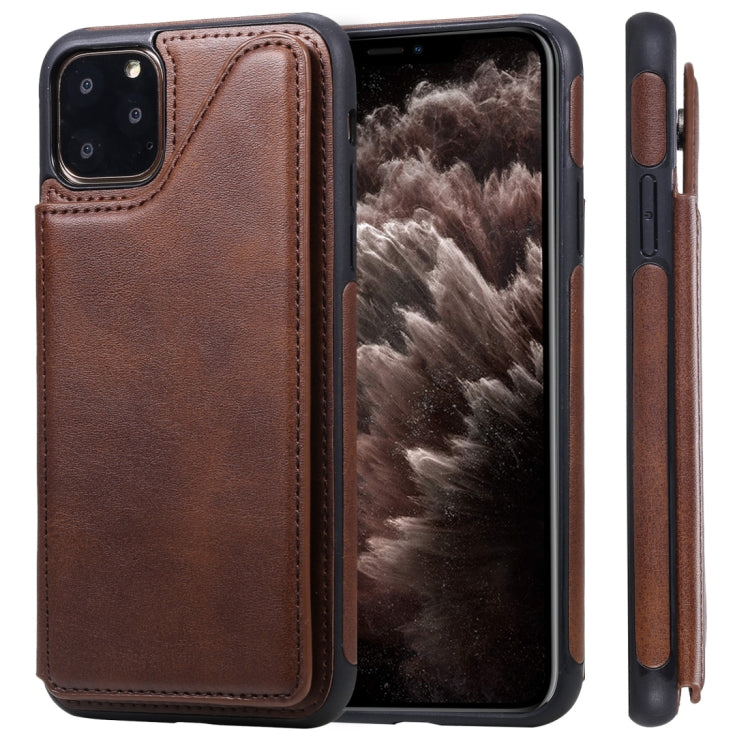 Shockproof Calf Texture Protective Case with Holder & Card Slots & Frame, For iPhone 11, For iPhone 11 Pro, For iPhone 11 Pro Max, For iPhone X