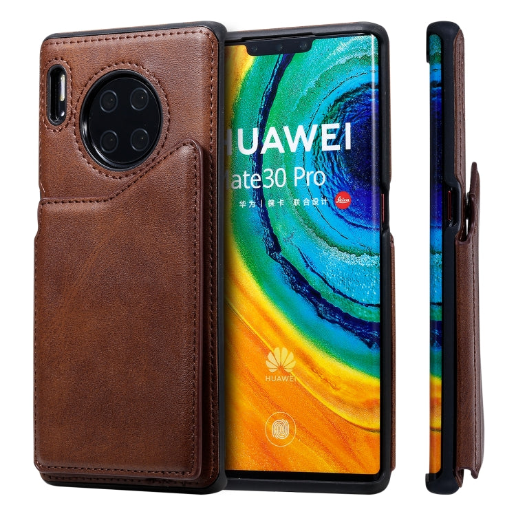 Shockproof Calf Texture Protective Case with Holder & Card Slots & Frame, For Huawei Mate 30, For Huawei Mate 30 Pro