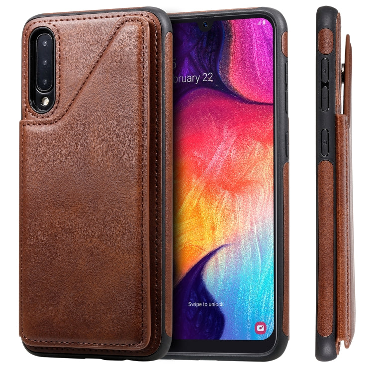E-Comfort Calf Texture Protective Case with Card Slots for Samsung Galaxy S9 S10