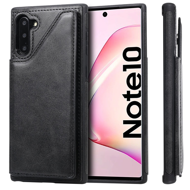 E-Comfort Shockproof Calf Texture Protective Case with Card Slots for iPhone XR