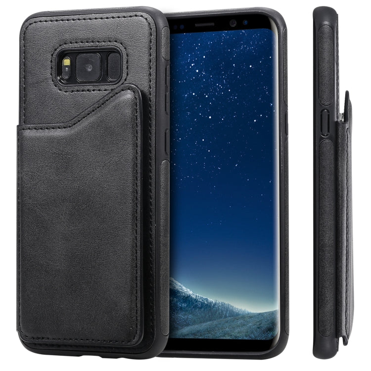 E-Comfort Shockproof Calf Texture Protective Case with Card Slots for iPhone XR