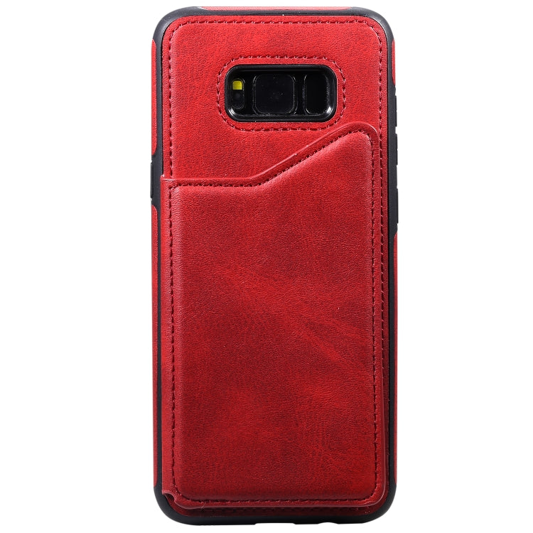 Shockproof Calf Texture Protective Case with Holder & Card Slots & Frame, For Galaxy S8+, For Galaxy S8, For Galaxy S9+, For Galaxy S9