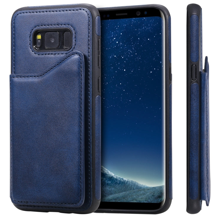 Shockproof Calf Texture Protective Case with Holder & Card Slots & Frame, For Galaxy S8+, For Galaxy S8, For Galaxy S9+, For Galaxy S9