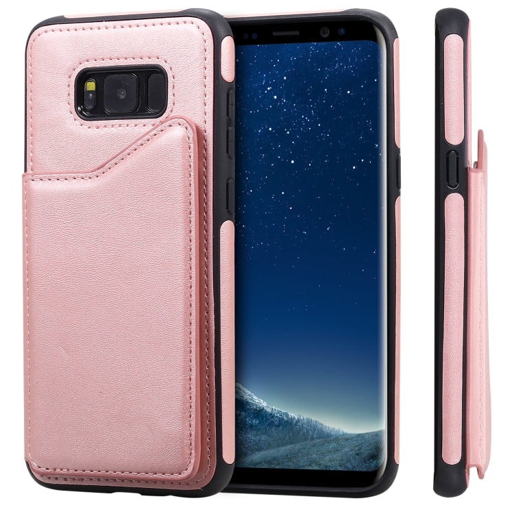 Shockproof Calf Texture Protective Case with Holder & Card Slots & Frame, For Galaxy S8+, For Galaxy S8, For Galaxy S9+, For Galaxy S9